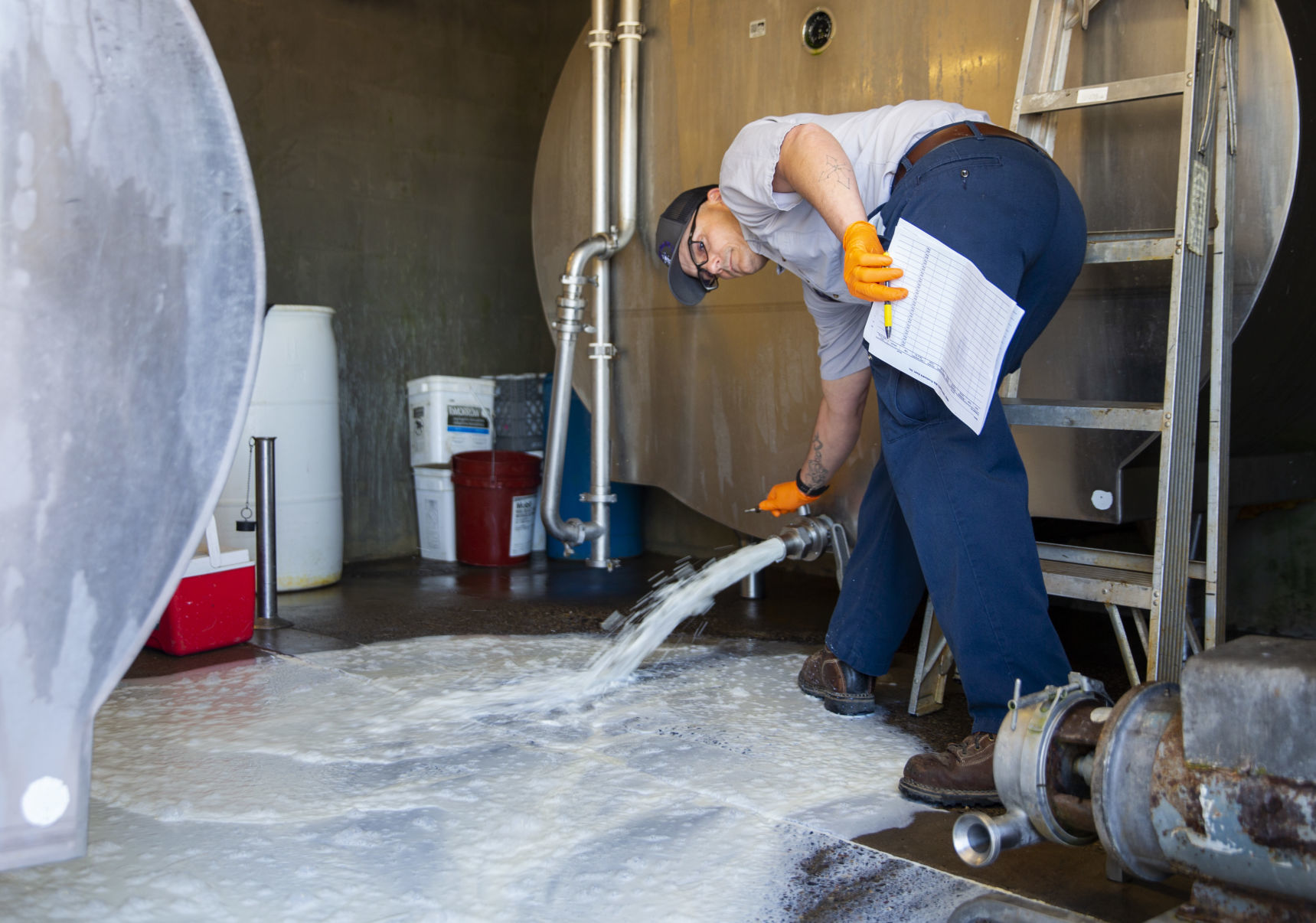 Dumping milk
